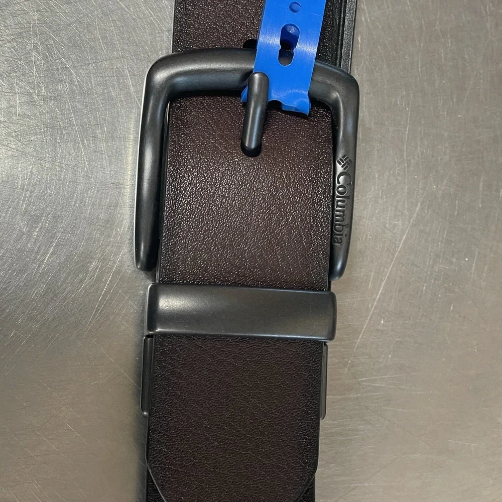 Columbia‎ Mens 42-44 XL Belt Reversible Black & Brown New Synthetic Leather 1.5